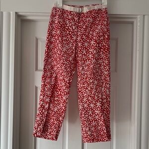 Marimekko Floral Red and White Pants